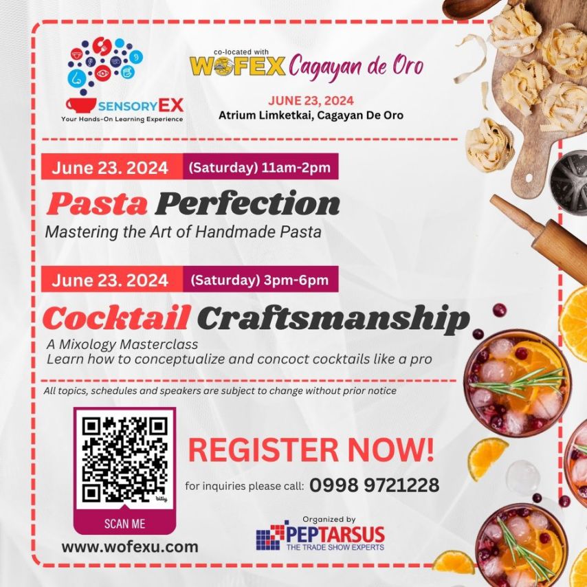 SensoryEx Cagayan De Oro (CDO) 2024: Pasta Perfection & Cocktail Craftmanship