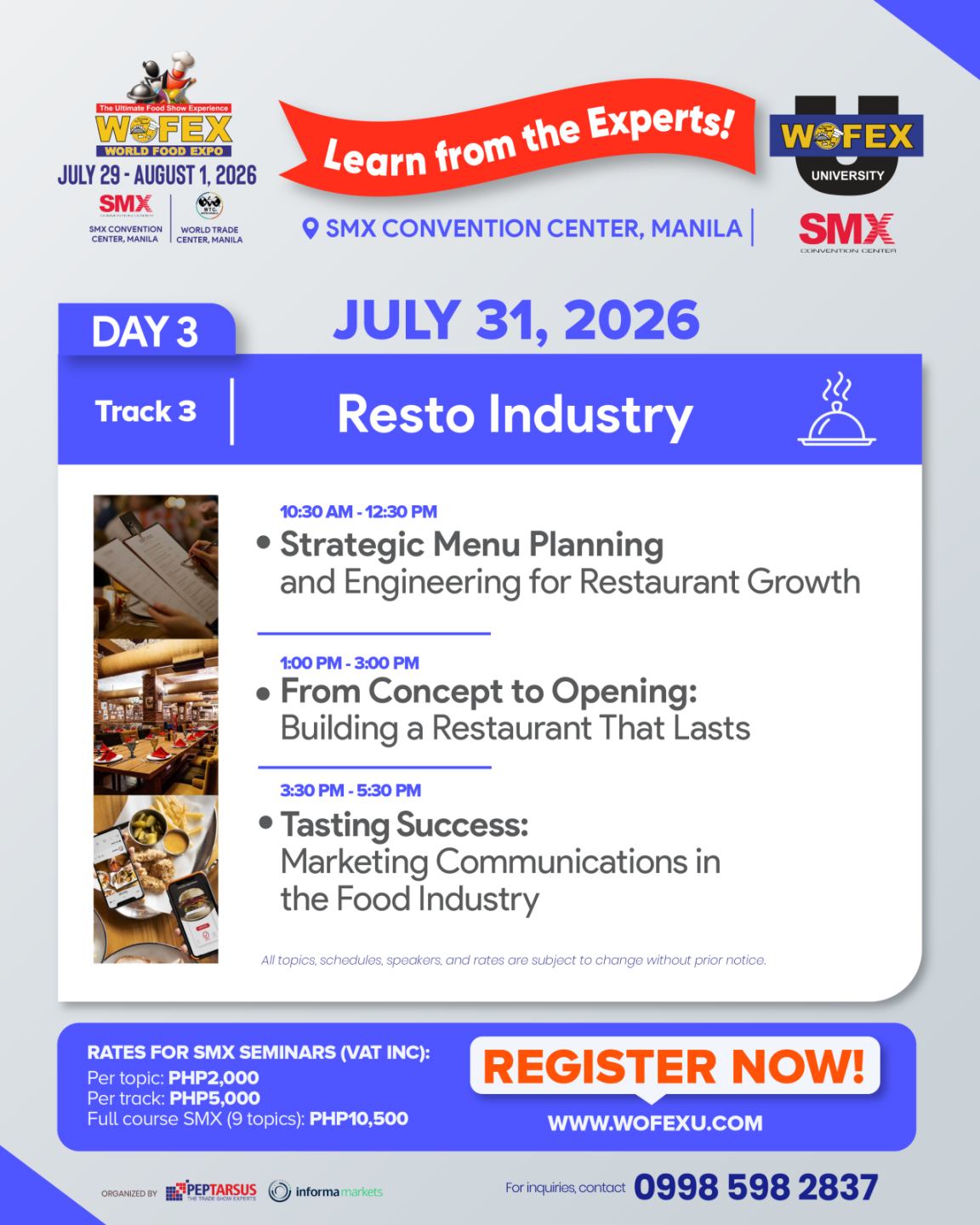 WOFEX University Seminars in WOFEX Manila (SMX)