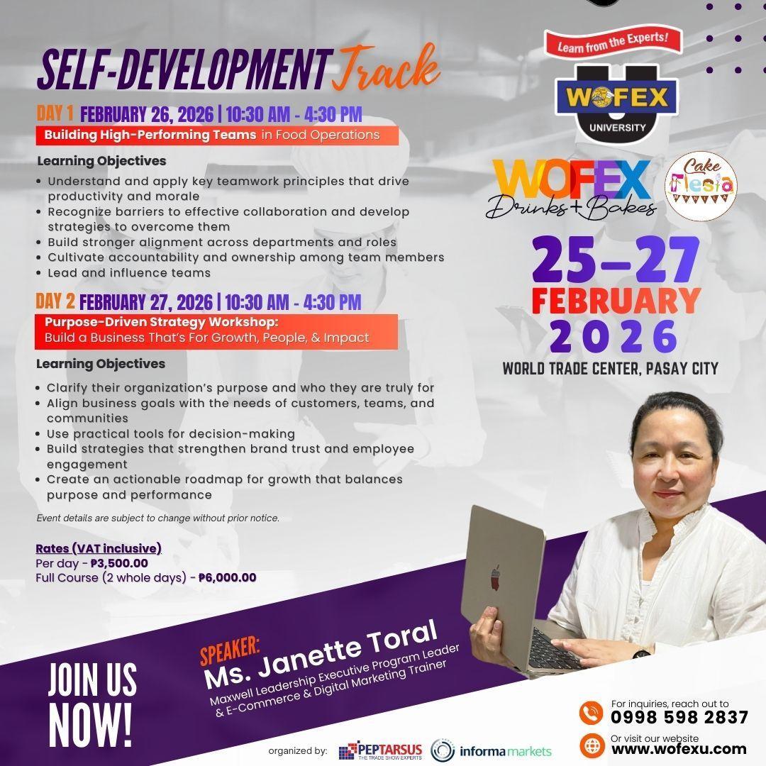Self-development Track in WOFEX U Drinks 2026