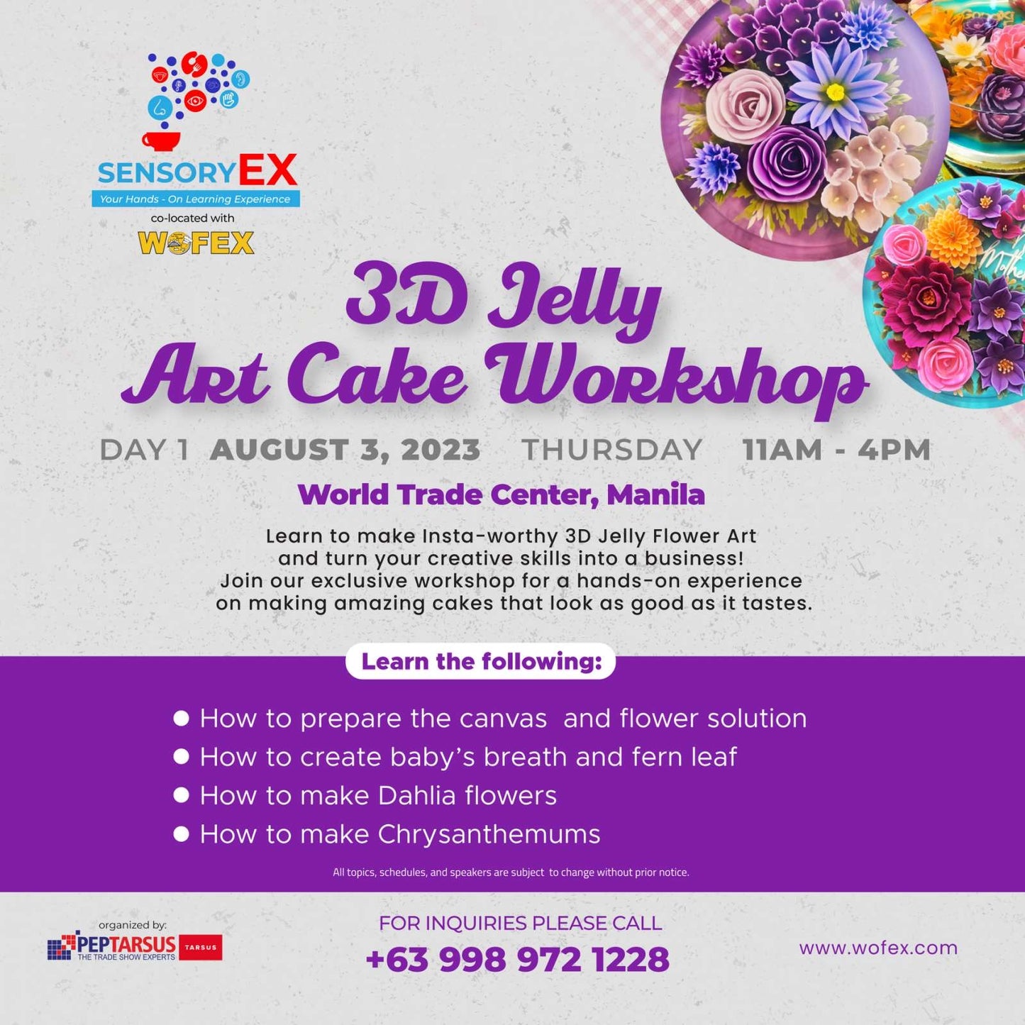 3D Jelly Art Cake Workshop - Whole Day Workshop