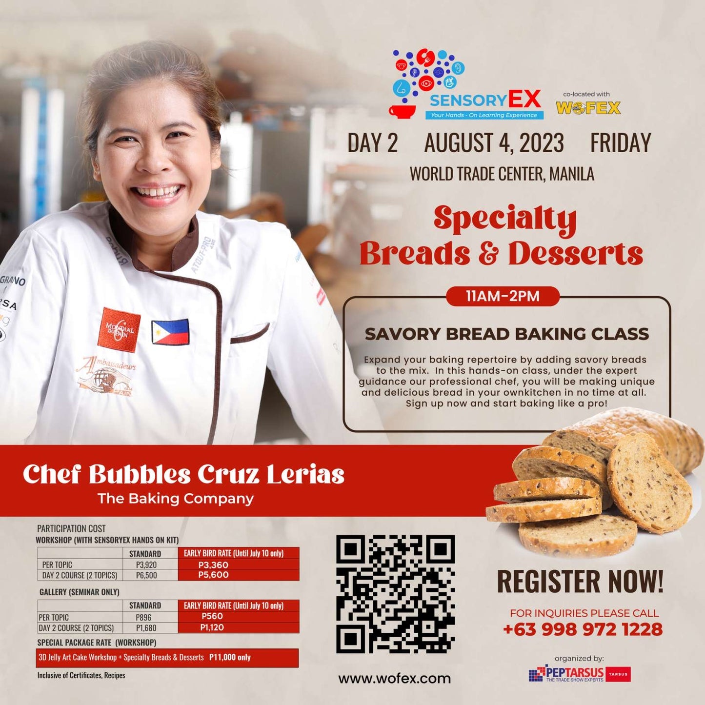 Specialty Breads & Desserts - 2 Sessions - Hands-on Workshop - Whole Day