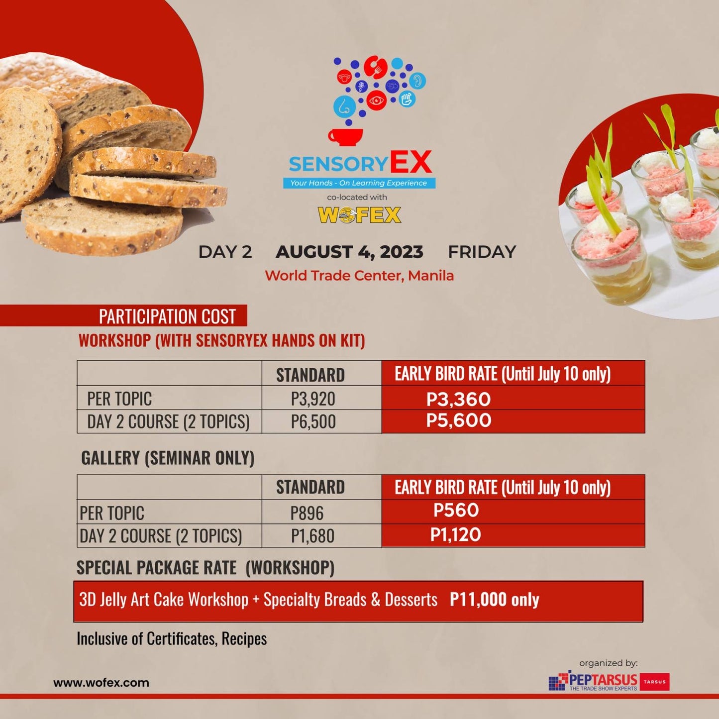 Specialty Breads & Desserts - 2 Sessions - Hands-on Workshop - Whole Day