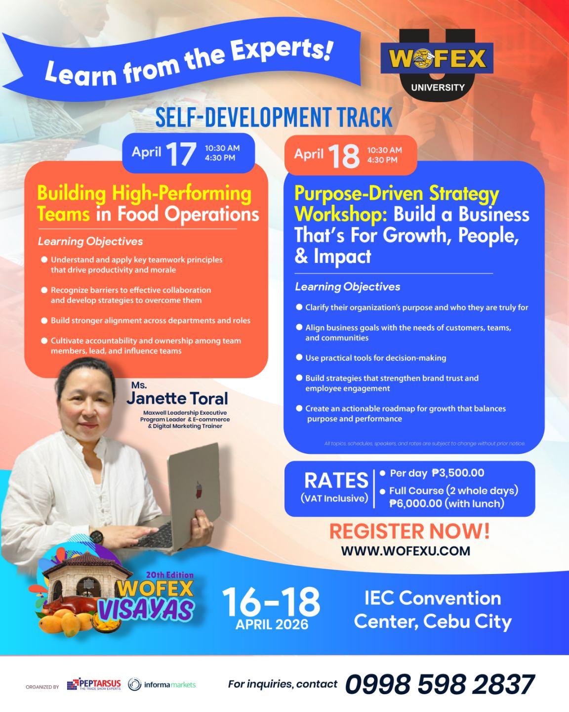 Self-development Track in WOFEX Cebu 2026