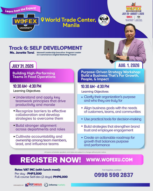 Self-development Track in WOFEX Manila 2026