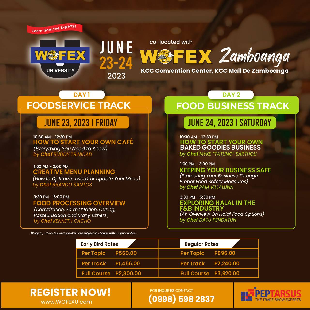 Foodservice and Food Business Tracks in Zamboanga!
