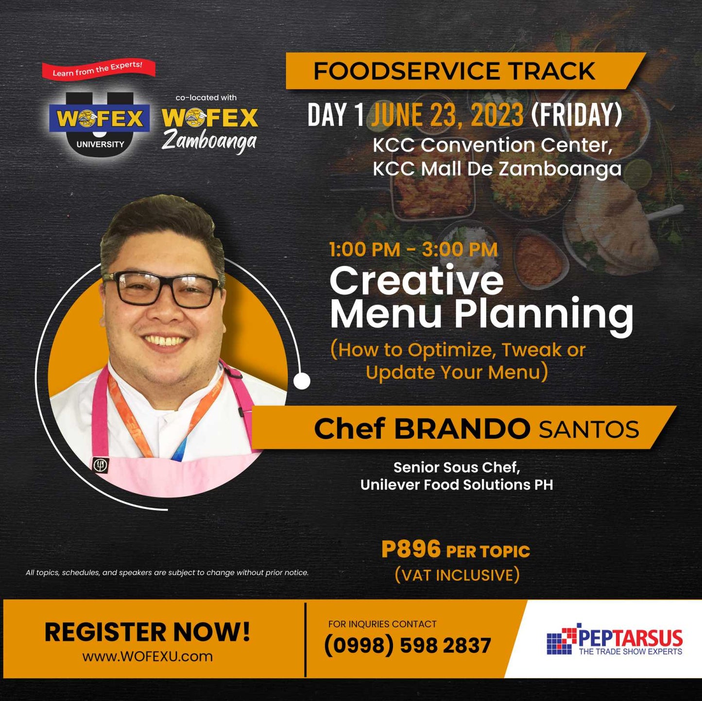 Foodservice and Food Business Tracks in Zamboanga!