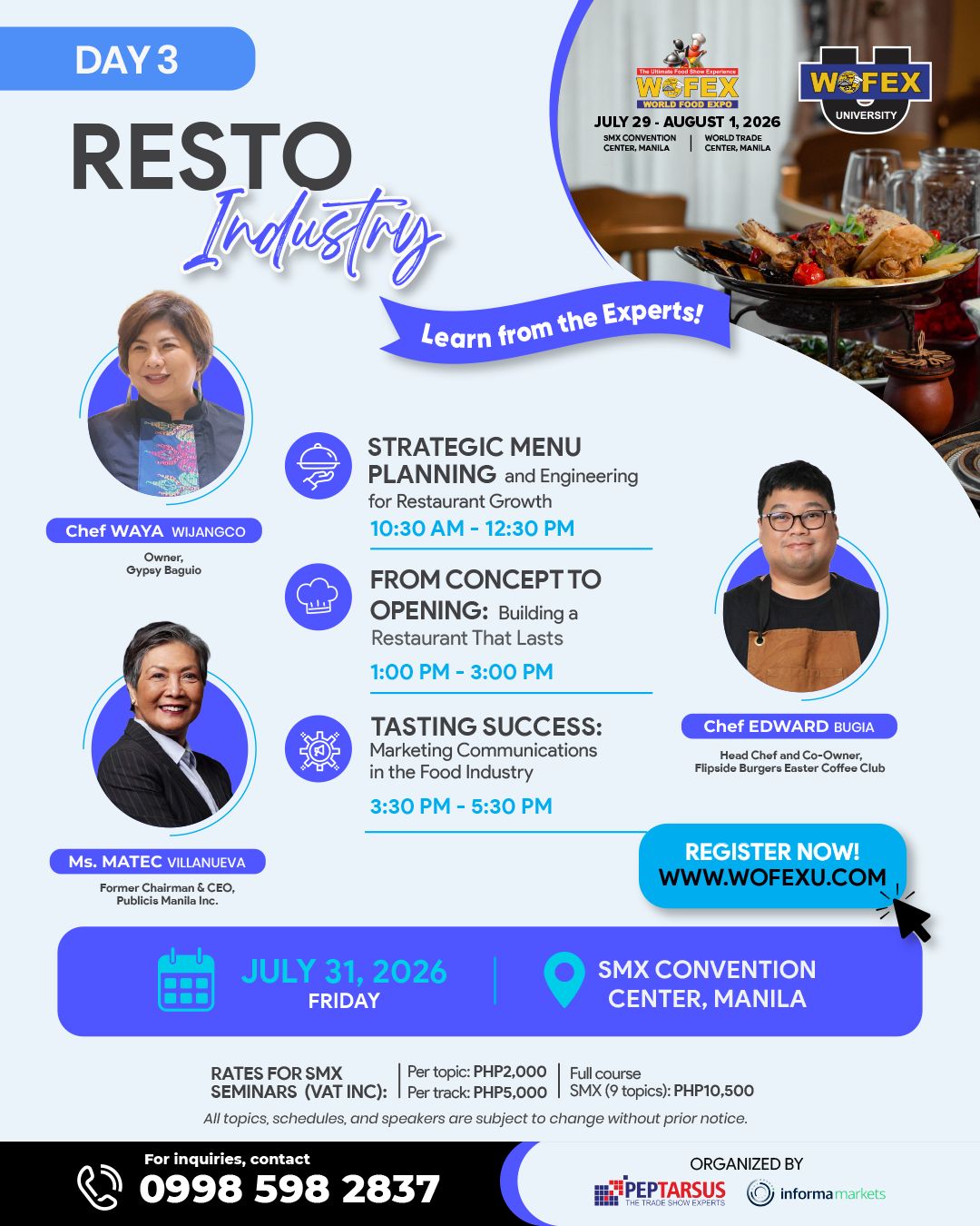 WOFEX University Seminars in WOFEX Manila (SMX)